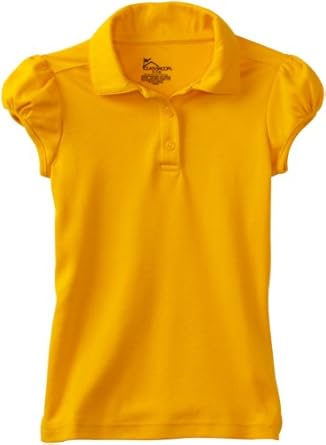 Amazon.com: CLASSROOM Big Girls' Interlock Yoke-Back Polo Shirt, Gold, X-Small: School Uniform 