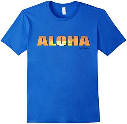 Men's Aloha Sunset Shirt Hawaii for Men, Women and Kids XL Royal Blue