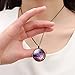 Women's Sparkly Starry Sky Outer Space Pendant Necklace Glass Cabochon Choker Necklace