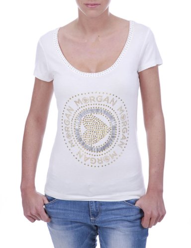 Morgan - T-Shirt - Damen - ecru - Taille S (FR: S) Preisvergleich