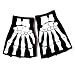 Fingerlose Handschuhe BONE HANDS black-white