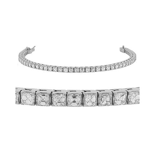 Diamond Bracelet - Asscher Cut Diamond Tennis 