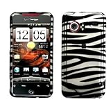 HTC Droid Incredible Cell Phone Silver/Black Zebra Protective Case Faceplat ....