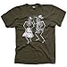Dancing Skeletons Fine Jersey T-Shirt, Army, 2XL