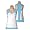 Prince Women's Black Collection Racer Tank 3 - Light Blue (MD)