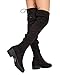 Marco Republic Venice Womens Over The Knee Thigh High Chunky Block Stacked Heels Boots