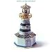 Lighthouse Box Swarovski Crystals 24K Gold Beacon Jewelry, Trinket, Pill Box FREE SHIP! Certificate