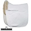 Roma Merino Sheepskin Dressage Square Saddle Pad - White