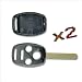 LOT 2 New 4 Buttons KEY Car Case Shell for Accord Honda Remote Entry No Chips Inside