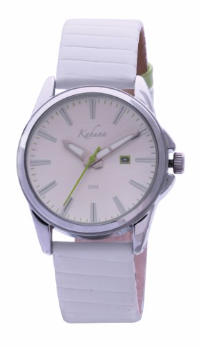 Kahuna Kls-0037L Ladies White Leather Strap Watch