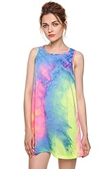 Sexy Polyester Illusion Sleeveless Tank  Dress