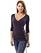 PattyBoutik Women's Long Sleeve V Neck Lace Up Blouse