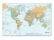 HOUSE OF DOOLITTLE HOD710 US & WORLD MAPS LAMINATED WORLD MAP 50X33