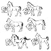 Pet Supplies : IMPERIAL TOY 7234C THOROUGHBRED TOY HORSES (PACK OF 24)