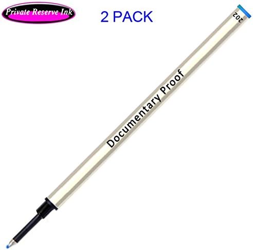 2 Pack - Private Reserve Ink Schmidt 5888 Blue Documentary Proof Tip Metal Body Refill