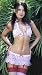 Apparel : 1st Fantasies Flocked Mesh Heart and Ruffle Halter Bra, Skirt, G-String and Stocking Set