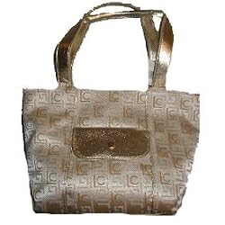 Liz Claiborne Purse Handbag Camel/multi Gold Heritage Mosaic Resort