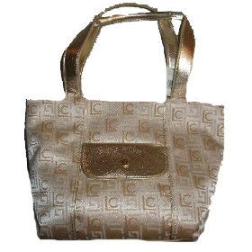 Liz Claiborne Purse Handbag Camel multi Gold Heritage Mosaic Resort