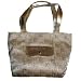 Liz Claiborne Purse Handbag Camel/multi Gold Heritage Mosaic Resort