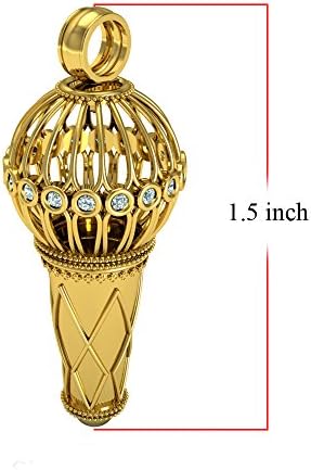 14k Yellow Gold Plated Alloy 0.25 Ct Cz Diamond Bajrangi Bhaijaan Style Celebrity Locket Pendant (Without Chain)