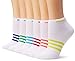 adidas Women's Superlite Low Cut Sock (6-Pair), White Bright Cyan Flash Red Bright Yellow Flash Li, Medium, (Shoe Size 5-10)