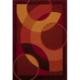 7.9ft x 5.3ft - Red Sphinx Lava Contemporary by Sphinx