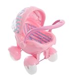 Micro Pram & Doll Carrier: Pink Stripe