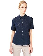 Autograph Pure Cotton Broderie Shirt