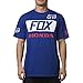 Fox Racing Mens Honda Basic Standard Short-Sleeve Shirt Large Blue