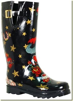 Chooka - Women's Vintage Tattoo Rain Boots