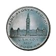 Ottawa Canada Rare Second Silver Dollar 1939 Canada Parliament King George Commemorative Dollar Fide Suorum Regnat Ottawa Canada Parlaiment