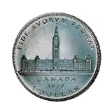 Ottawa Canada Rare Second Silver Dollar 1939 Canada Parliament King George Commemorative Dollar Fide Suorum Regnat Ottawa Canada Parlaiment