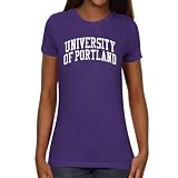 NCAA Portland Pilots Ladies Basic Arch Slim Fit T-Shirt - Purple