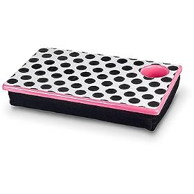 Lap Desk Portable Tray w/ Cup Holder In 80's Dot by Room It UP #LD6166