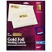 Avery 300-LABELS 3/4IN X 2-1/4IN Address Gold Foil for Inkjets