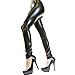Angelina Gun Metal Liquid Leggings, Shiny Wet Metallic