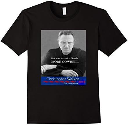 Men's Christopher Walken For President Tee Shirt XL Black