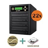 Acumen 3 SATA Burner DVD CD Duplicator Machine + Built-In 500GB Hard Disk Drive (Standalone Audio Video Copy Tower, Disc Duplication Device)