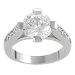 Silvertone Round-cut Cubic Zirconia Ring (Sizes 5 - 9 available)