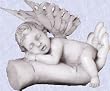 Sleeping baby fairy statue Home office marble sculpture