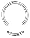 16g 5/16 Inch Surgical Steel Segment Hoop Ring Circular Barbell