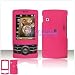 HOT PINK RUBBERIZED TEXTURE SNAP-ON COVER HARD CASE PHONE PROTECTOR for T-MOBILE HTC SHADOW