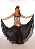 Belly Dancing Costume Set | Full Circular Skirt-coin Bra & Belt