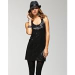 bebe Sequin Racerback Tank Dress