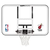 Huffy NBA Team Logo Steel Framed Acrylic 44 Inch Backboard & Rim Combo - MIAMI HEAT One Size