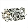 Zebra Bath Set 6 Piece Bathroom Shower Accessory Set