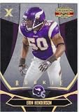 Erin Henderson Minnesota Vikings 2008 Donruss Gridiron Gear Gold Holofoil X's #131 Rookie Football Card