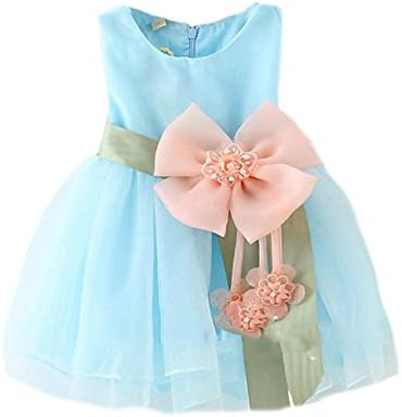OFIN Little Baby Girls Sleeveless Belt Princess Party Pageant Wedding Dress Tutu