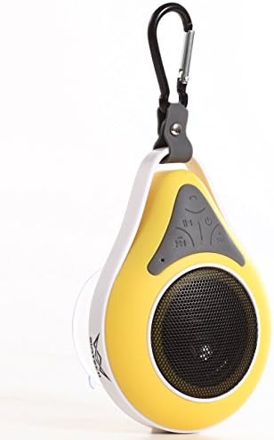 AIMTECH™ Latest Brand New IPX6(Above) Dustproof Waterproof Floating Bluetooth Wireless Speaker/Outdoor Portable Bluetooth Speaker, Water Droplet Design,Rechargeable, High Performance, Sound Quality Stability, Stereo Audio, Enhanced Bass, Built-in Microphone, Hands-free, 6Hrs Playback Time for All Bluetooth Devices - Smart-phones, Tablets, Laptops, PCs, MP3 Players, etc. (YELLOW)(AIMT1407)