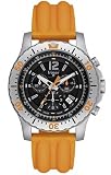 Stainless Steel Extreme Sport Chronograph Black Dial Silicone Strap